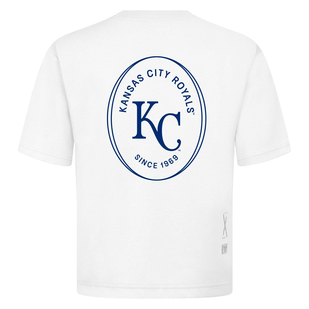 MLB Kansas City Royals Levelwear Signet Oversized Luxe Signature Knit T-Shirt