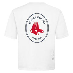 MLB Boston Red Sox Levelwear Signet Oversized Luxe Signature Knit T-Shirt