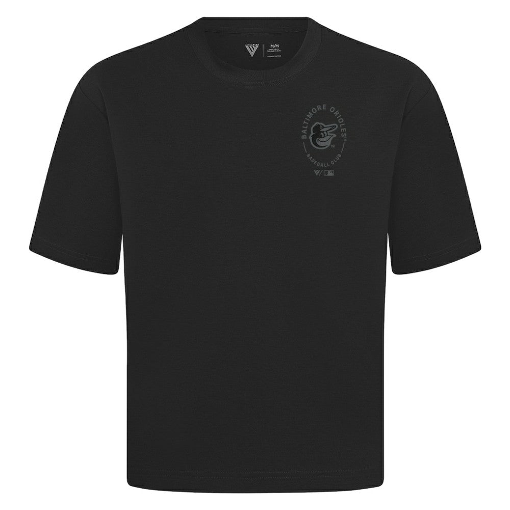 MLB Baltimore Orioles Levelwear Signet Oversized Luxe Signature Knit T-Shirt