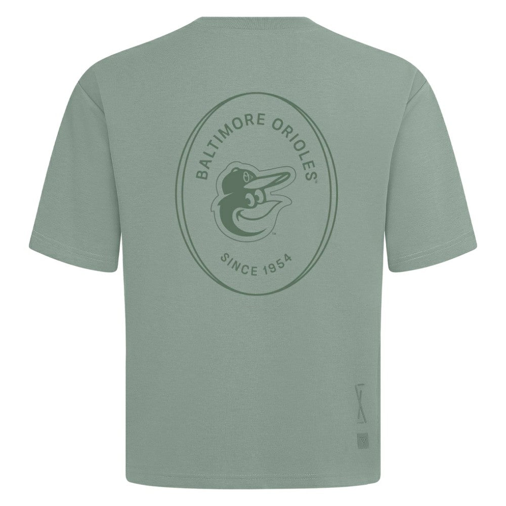 MLB Baltimore Orioles Levelwear Signet Oversized Luxe Signature Knit T-Shirt