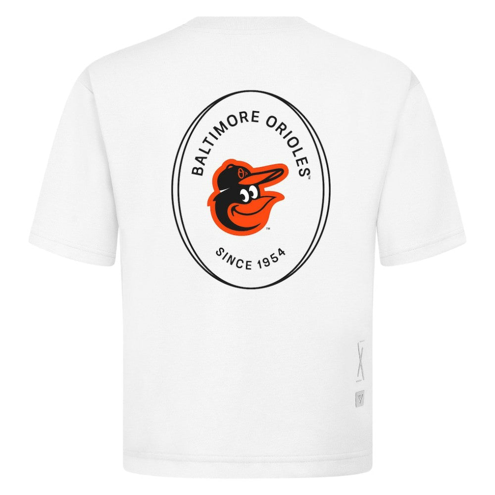 MLB Baltimore Orioles Levelwear Signet Oversized Luxe Signature Knit T-Shirt