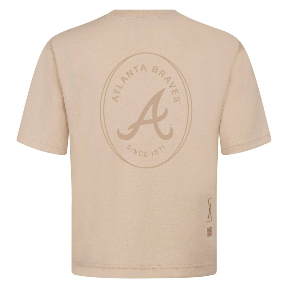 MLB Atlanta Braves Levelwear Register Oversized Luxe Signature Knit T-Shirt
