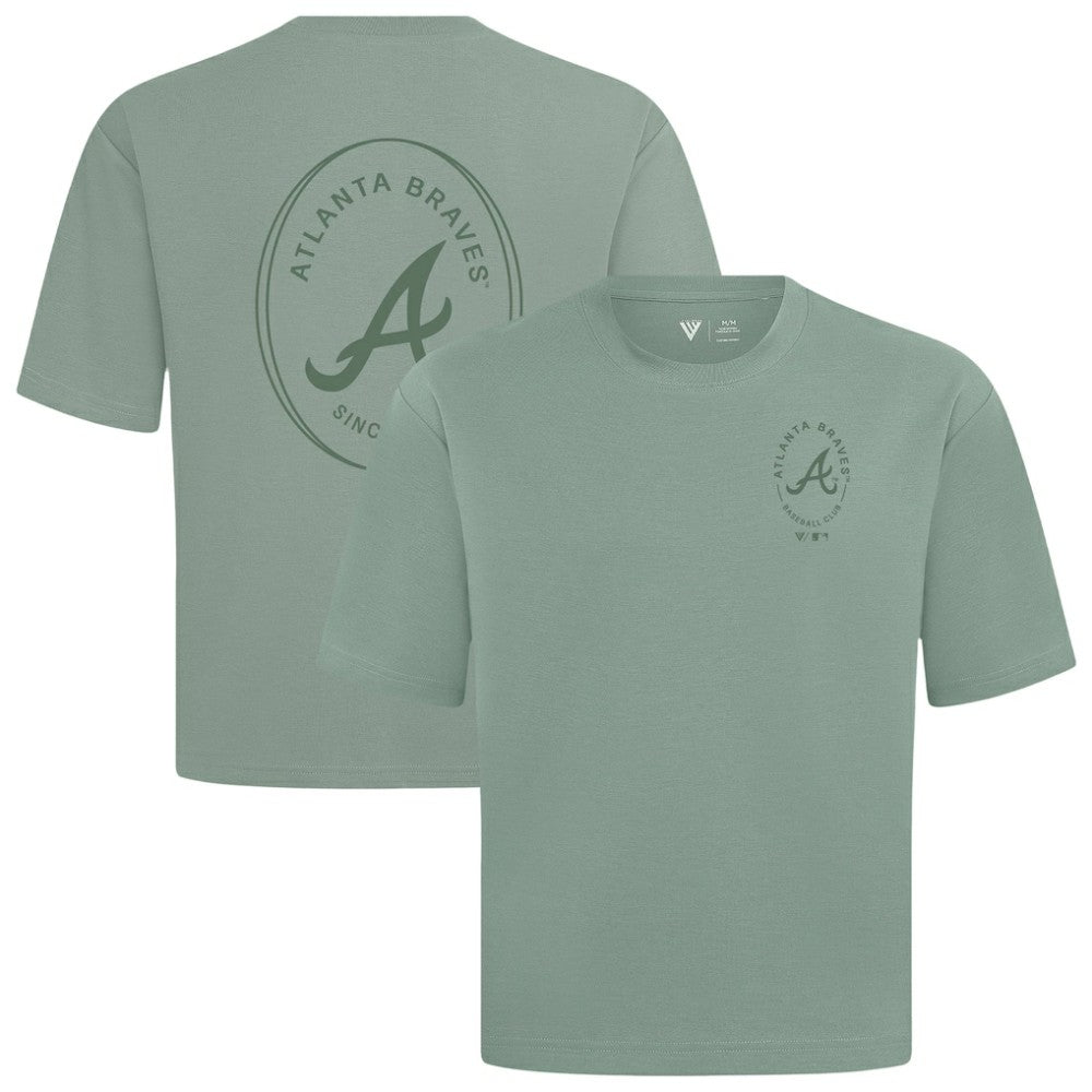 MLB Atlanta Braves Levelwear Register Oversized Luxe Signature Knit T-Shirt