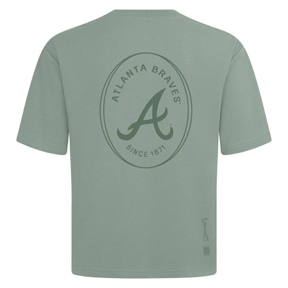 MLB Atlanta Braves Levelwear Register Oversized Luxe Signature Knit T-Shirt