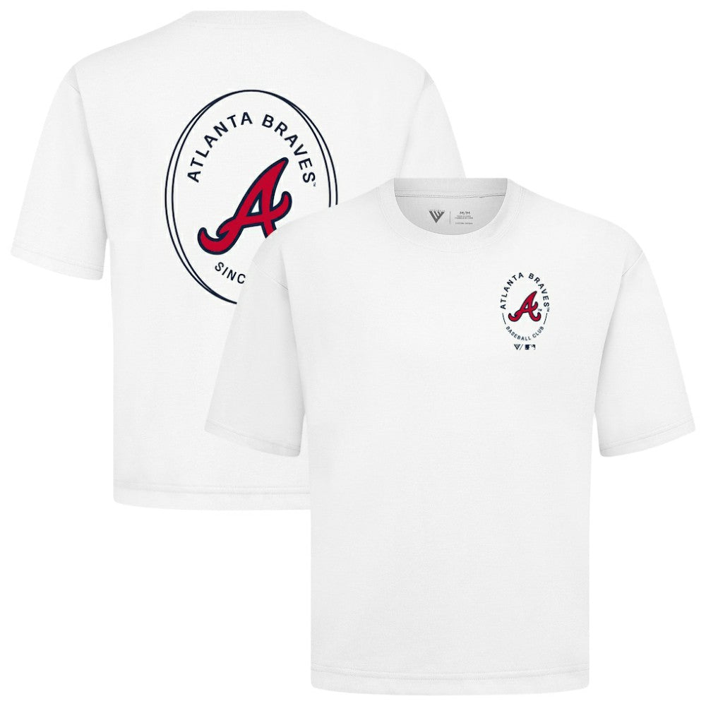 MLB Atlanta Braves Levelwear Register Oversized Luxe Signature Knit T-Shirt