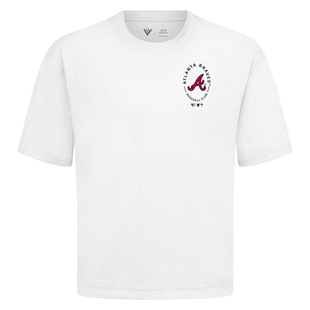 MLB Atlanta Braves Levelwear Register Oversized Luxe Signature Knit T-Shirt