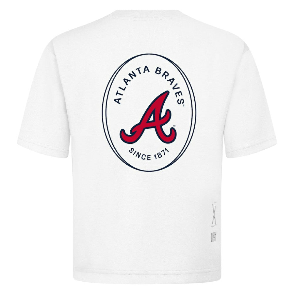 MLB Atlanta Braves Levelwear Register Oversized Luxe Signature Knit T-Shirt