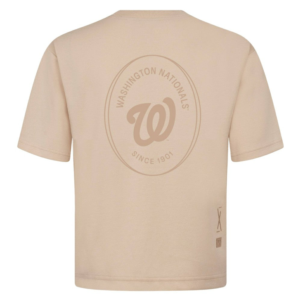 MLB Washington Nationals Levelwear Register Oversized Luxe Signature Knit T-Shirt