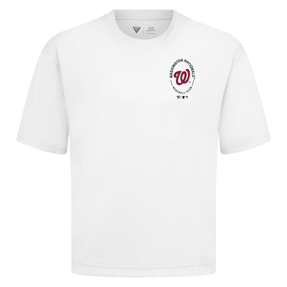 MLB Washington Nationals Levelwear Register Oversized Luxe Signature Knit T-Shirt