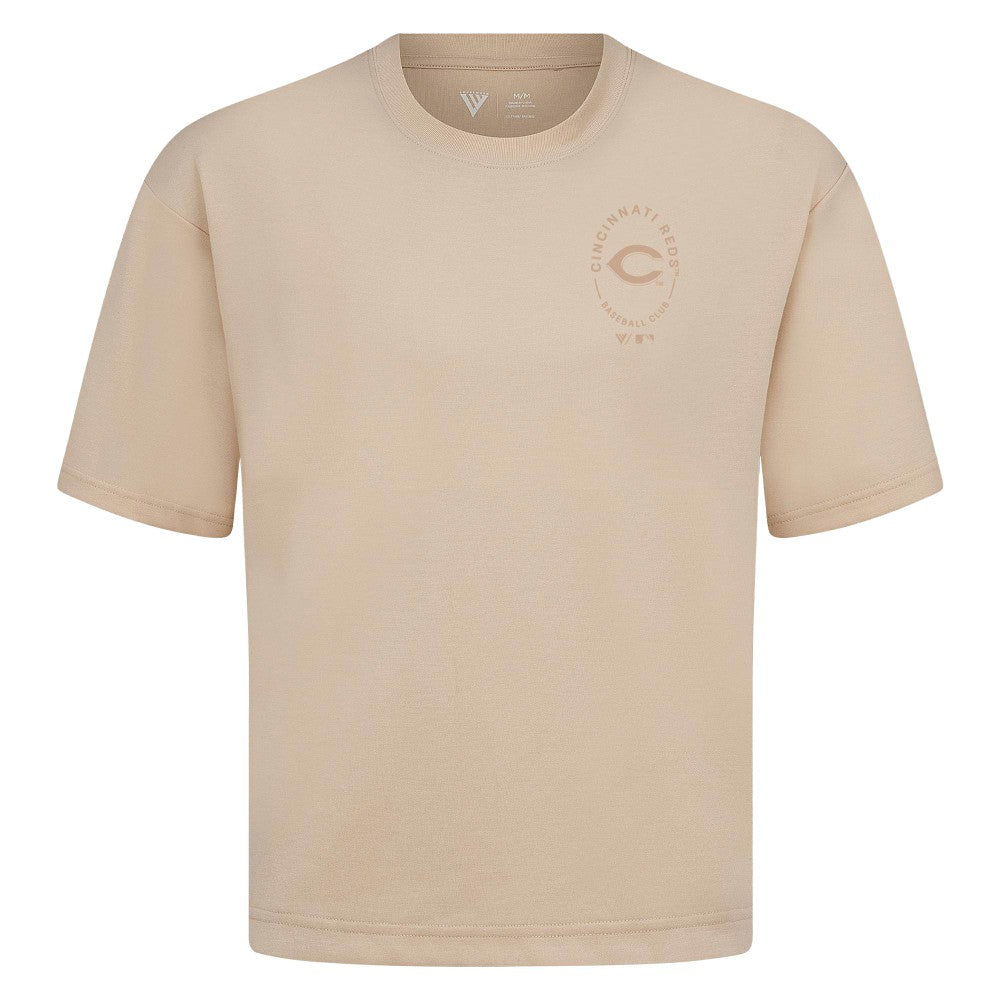 MLB Cincinnati Reds Levelwear Register Oversized Luxe Signature Knit T-Shirt