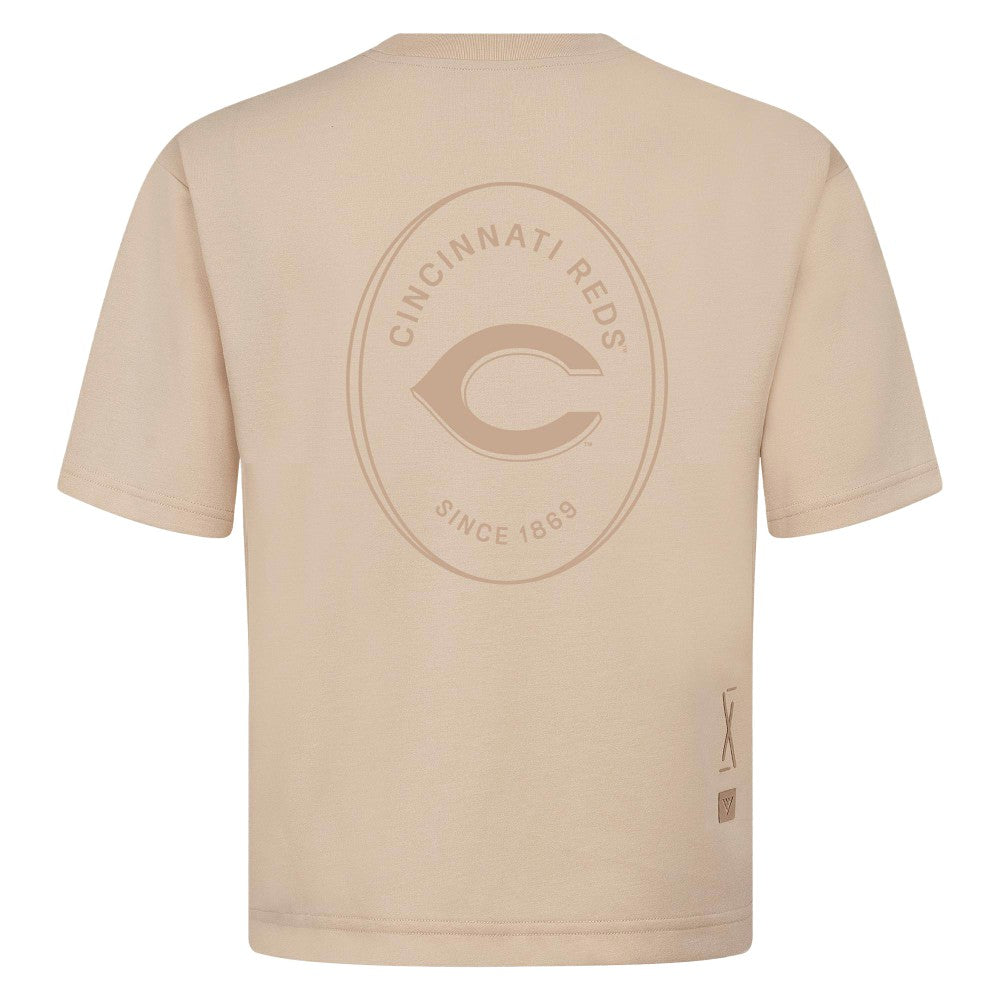MLB Cincinnati Reds Levelwear Register Oversized Luxe Signature Knit T-Shirt