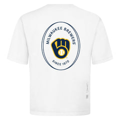 MLB Milwaukee Brewers Levelwear Register Oversized Luxe Signature Knit T-Shirt