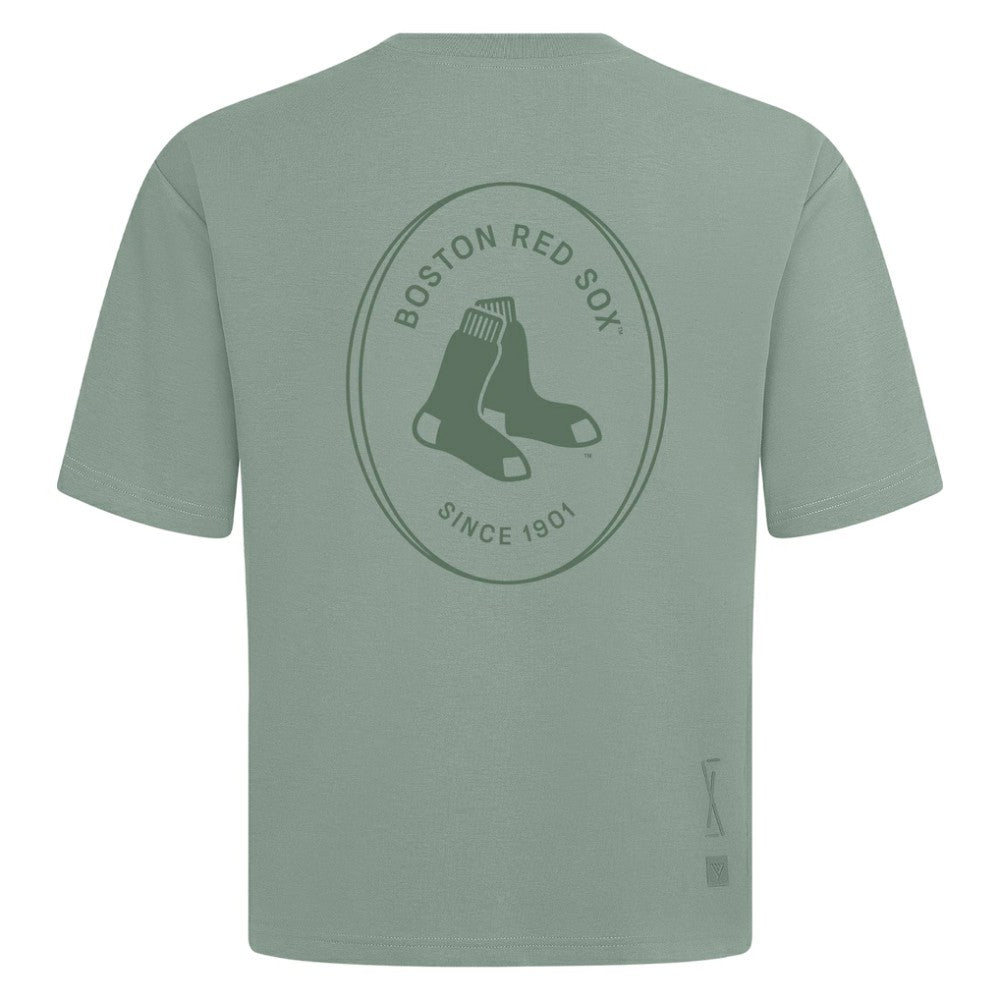 MLB Boston Red Sox Levelwear Register Oversized Luxe Signature Knit T-Shirt