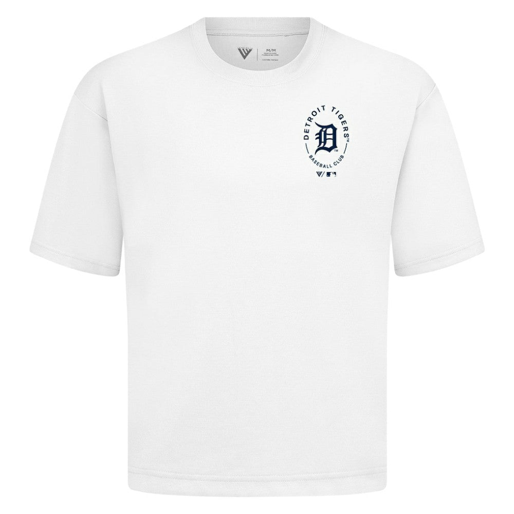 MLB Detroit Tigers Levelwear Register Oversized Luxe Signature Knit T-Shirt
