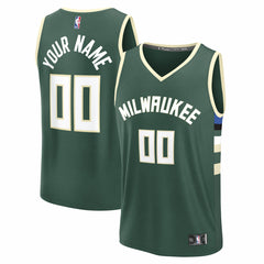 NBA Milwaukee Bucks Youth Fast Break Custom Replica Jersey