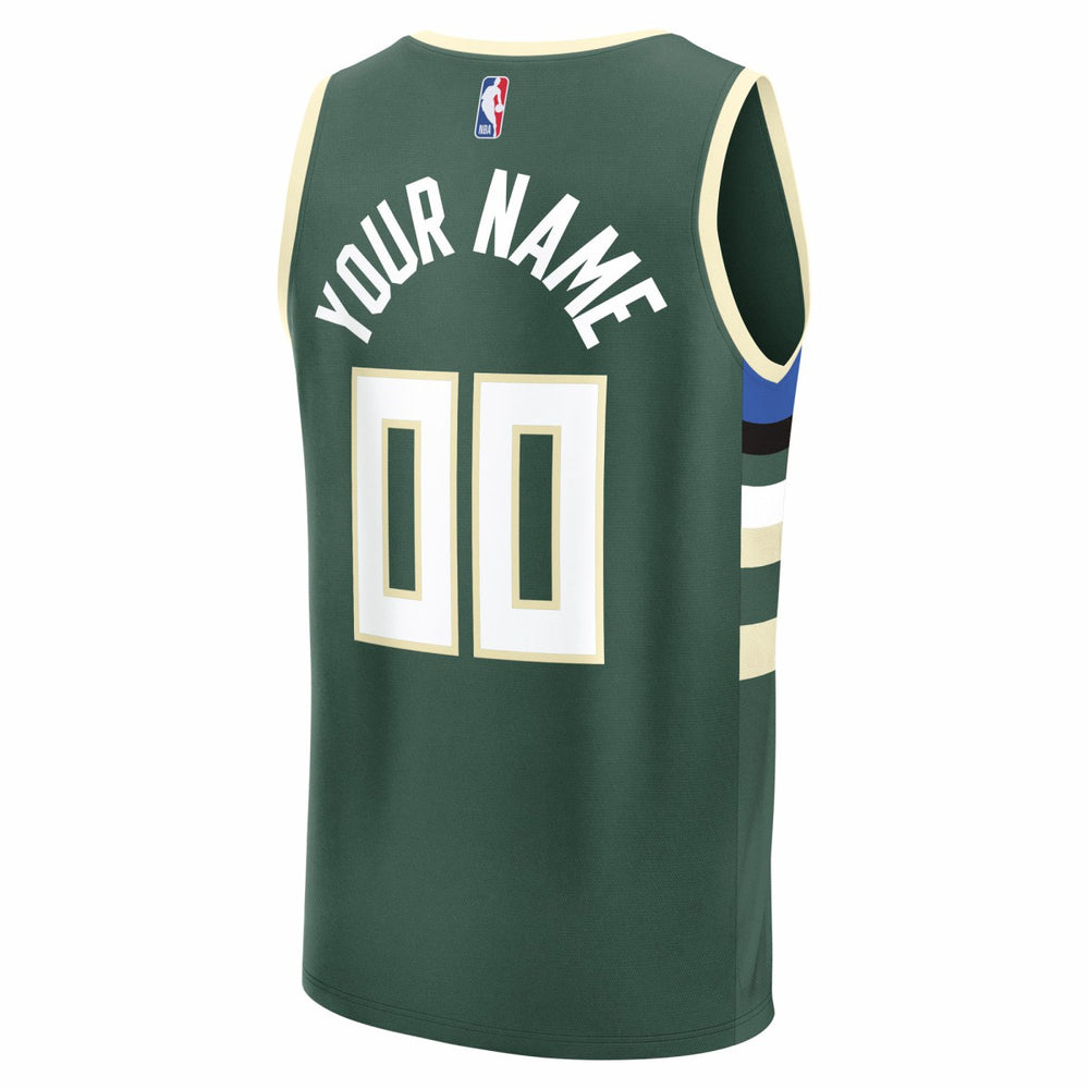 NBA Milwaukee Bucks Youth Fast Break Custom Replica Jersey