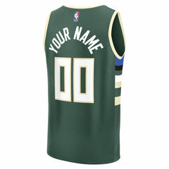 NBA Milwaukee Bucks Youth Fast Break Custom Replica Jersey