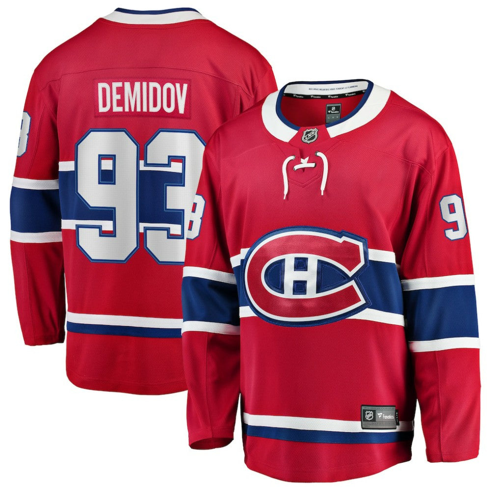 NHL Red Ivan Demidov Montreal Canadiens Fanatics Home Breakaway Jersey