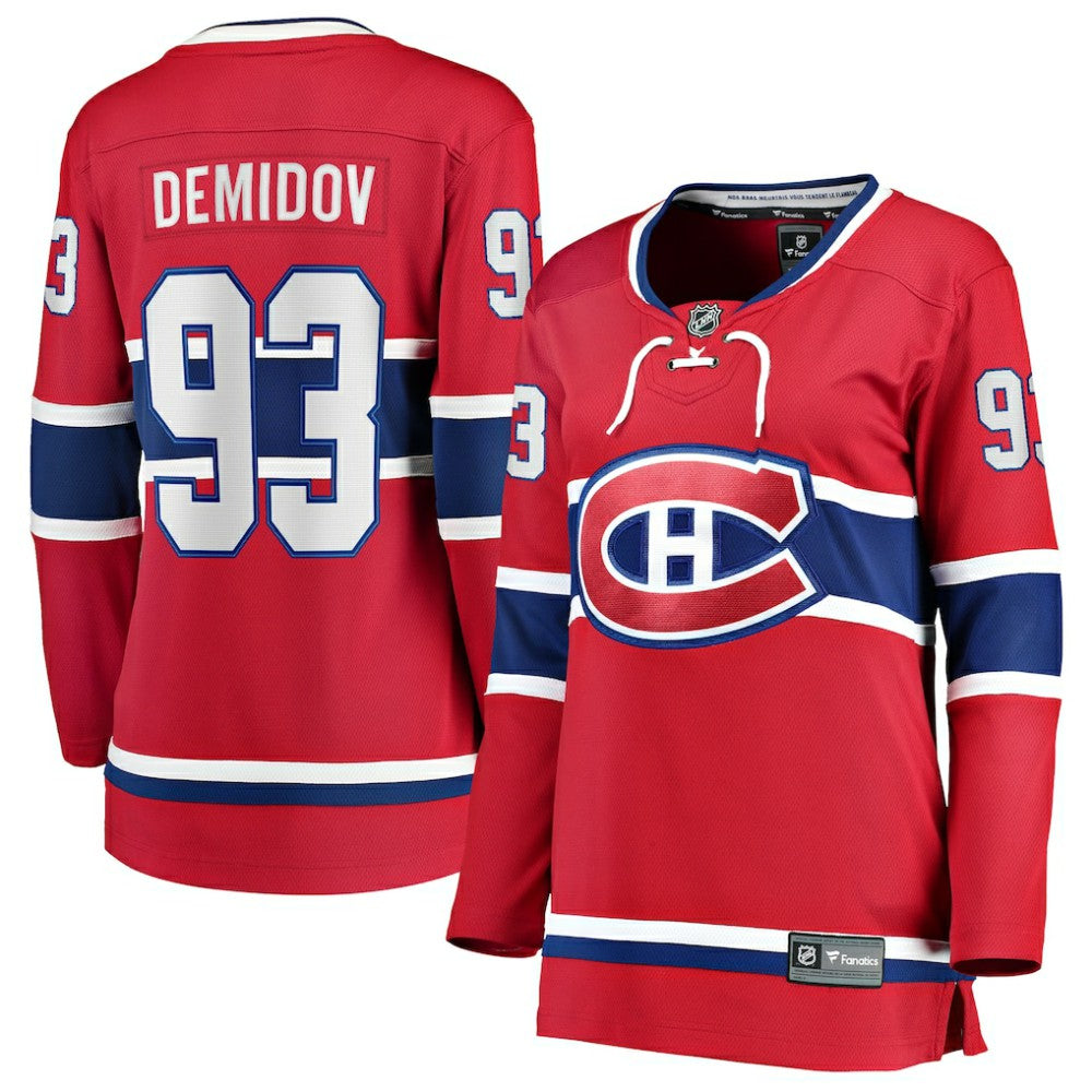 NHL Red Ivan Demidov Montreal Canadiens Fanatics Women's Home Breakaway Player Jersey