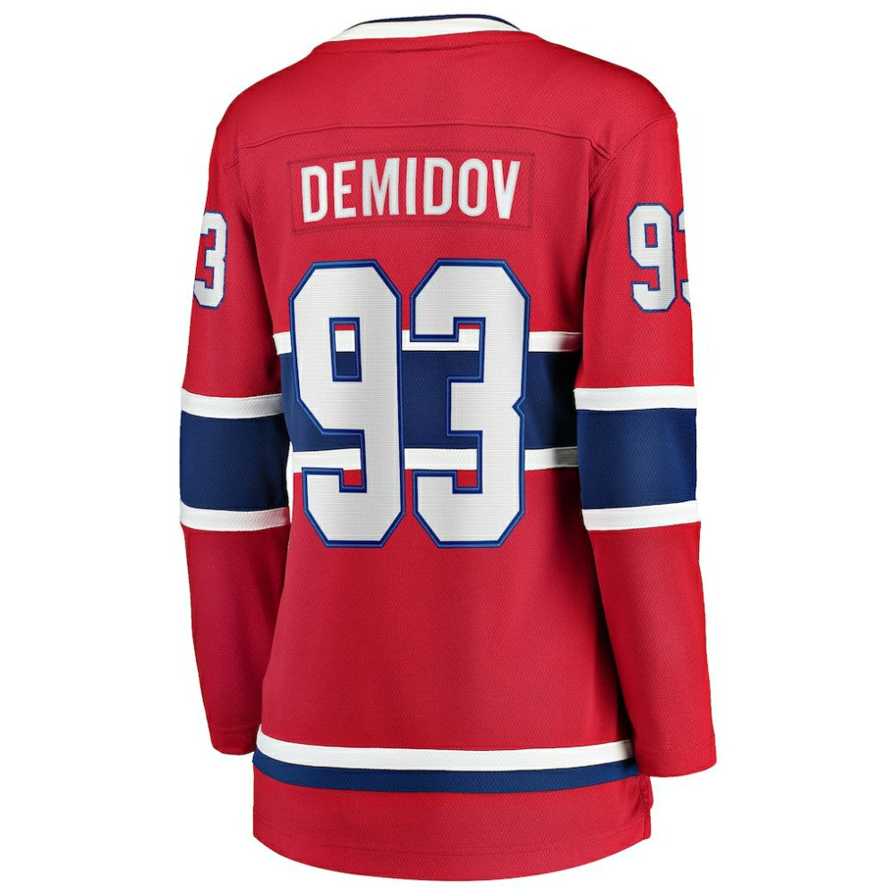 NHL Red Ivan Demidov Montreal Canadiens Fanatics Women's Home Breakaway Player Jersey