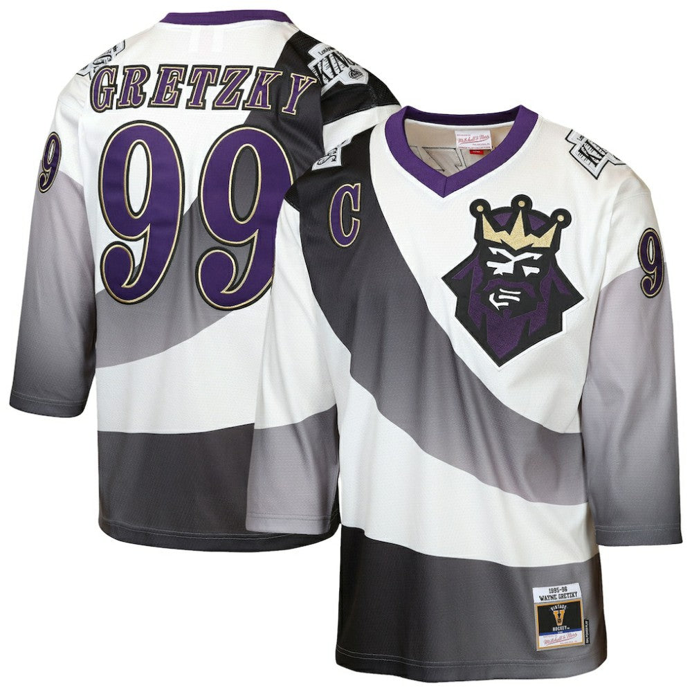 NHL White Wayne Gretzky Los Angeles Kings Mitchell & Ness Youth 1995/96 Power Play Throwback Alternate Player Jersey with Captain Patch