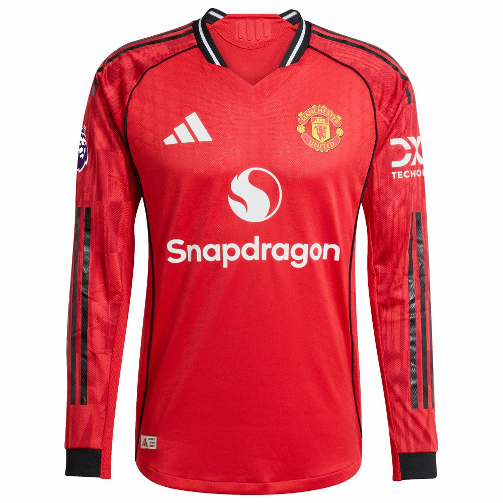 Manchester United Home 2025/26 Player Long Sleeve Jersey - Adidas Red