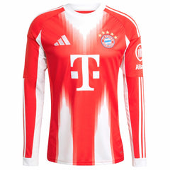 Bayern Munich 2025/26 Home Replica Long Sleeve Jersey - Adidas Red