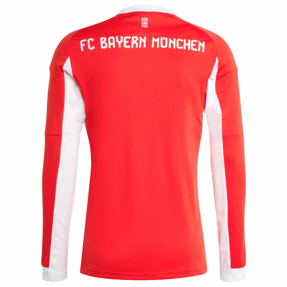 Bayern Munich 2025/26 Home Replica Long Sleeve Jersey - Adidas Red