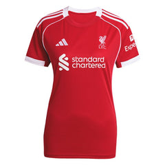Liverpool Women's 2025/26 Home Replica Jersey - Adidas Red