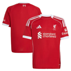 Liverpool Youth 2025/26 Home Replica Jersey - Adidas Red