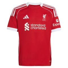 Liverpool Youth 2025/26 Home Replica Jersey - Adidas Red