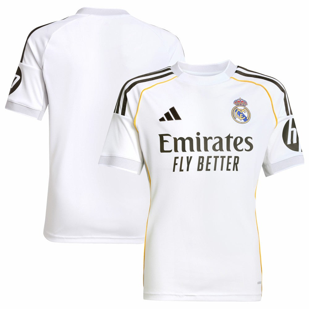 Real Madrid Youth 2025/26 Home Replica Jersey - Adidas White
