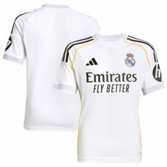 Real Madrid Youth 2025/26 Home Replica Jersey - Adidas White