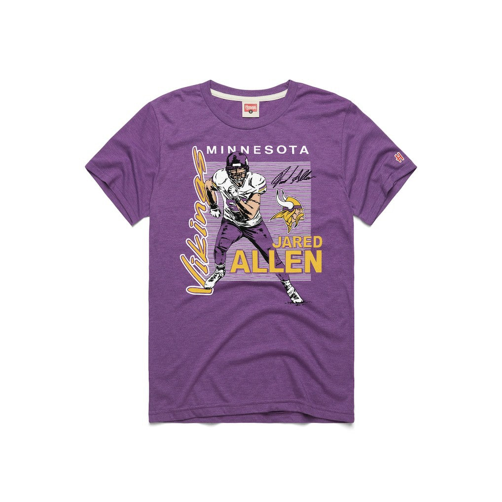Jared Allen  Homage Unisex HOF Player Graphic Tri-Blend T-Shirt - Minnesota Vikings