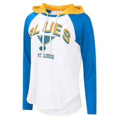 NHL White St. Louis Blues G-III 4Her by Carl Banks Women's MVP Hooded Long-Sleeve T-Shirt