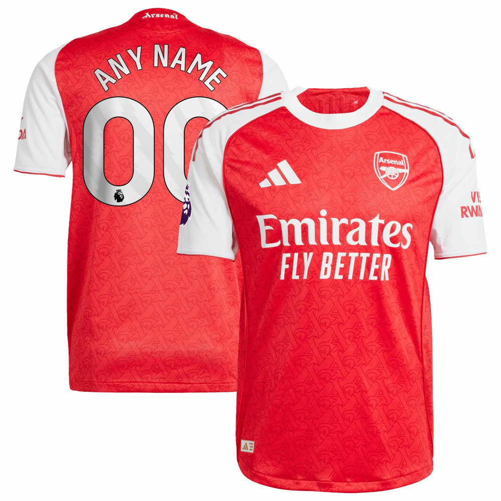 Arsenal 2025/26 Home Custom Jersey - Adidas Red