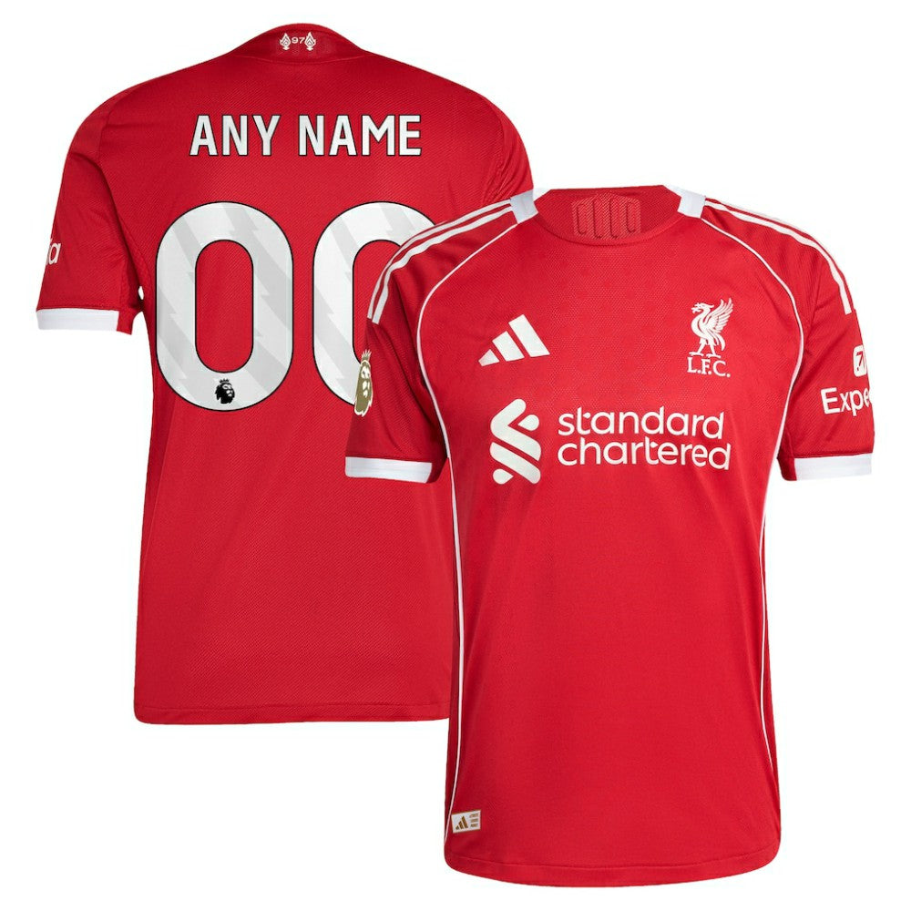 Liverpool 2025/26 Home Custom Jersey - Adidas Red