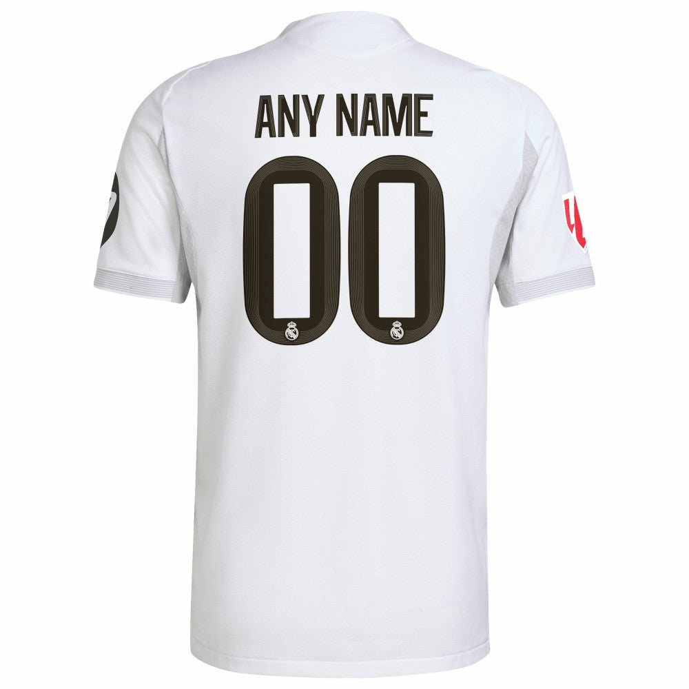 Real Madrid 2025/26 Home Custom Jersey - Adidas White