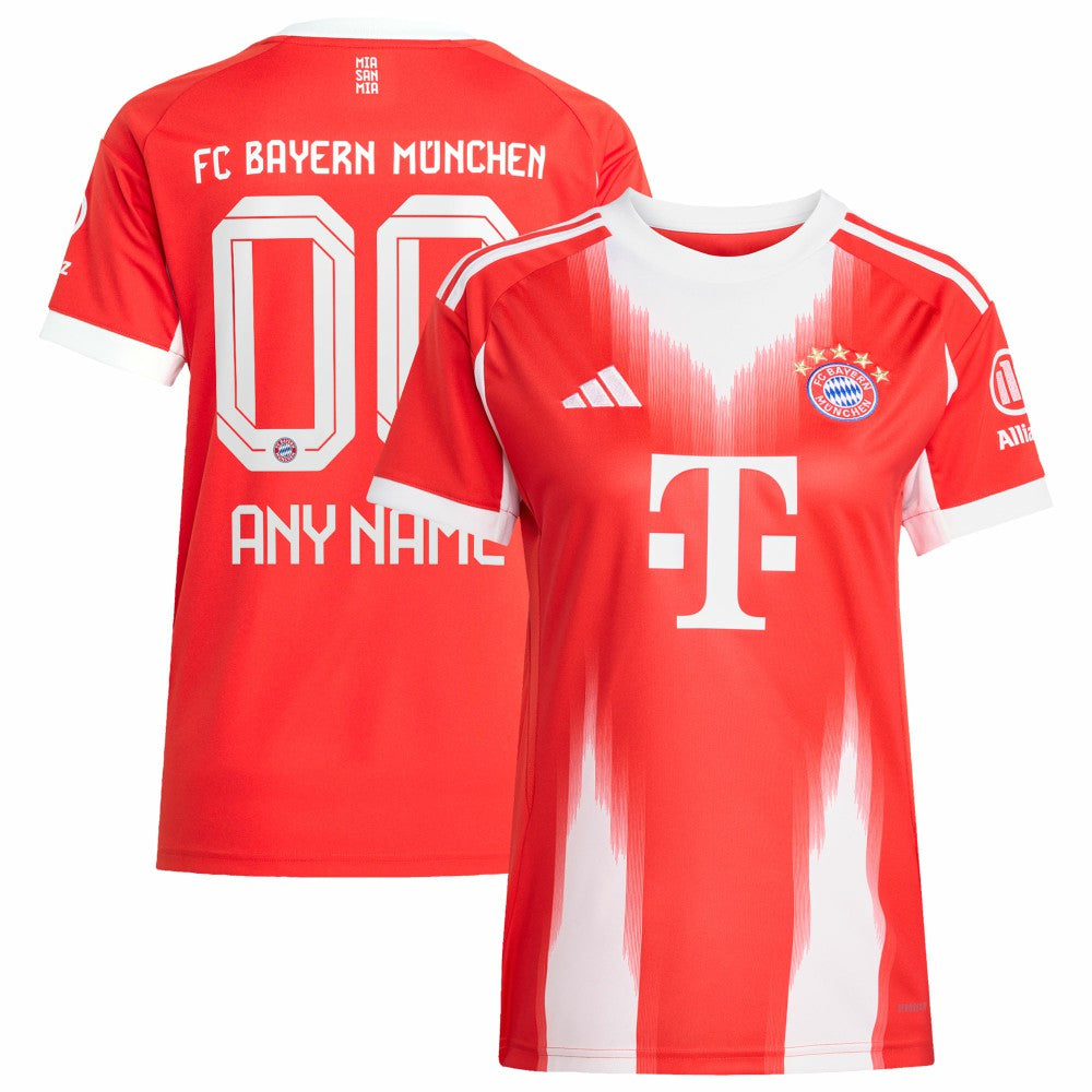 Bayern Munich Women's 2025/26 Home Replica Custom Jersey - Adidas Red
