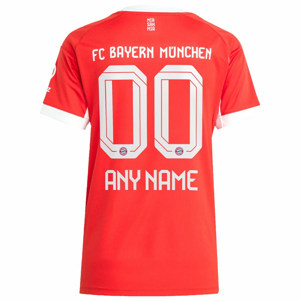 Bayern Munich Women's 2025/26 Home Replica Custom Jersey - Adidas Red