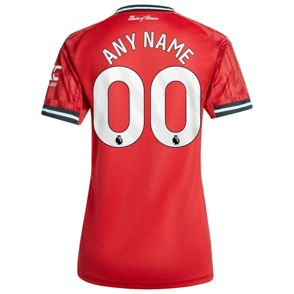 Manchester United Women's Home 2025/26 Custom Replica Jersey - Adidas Red