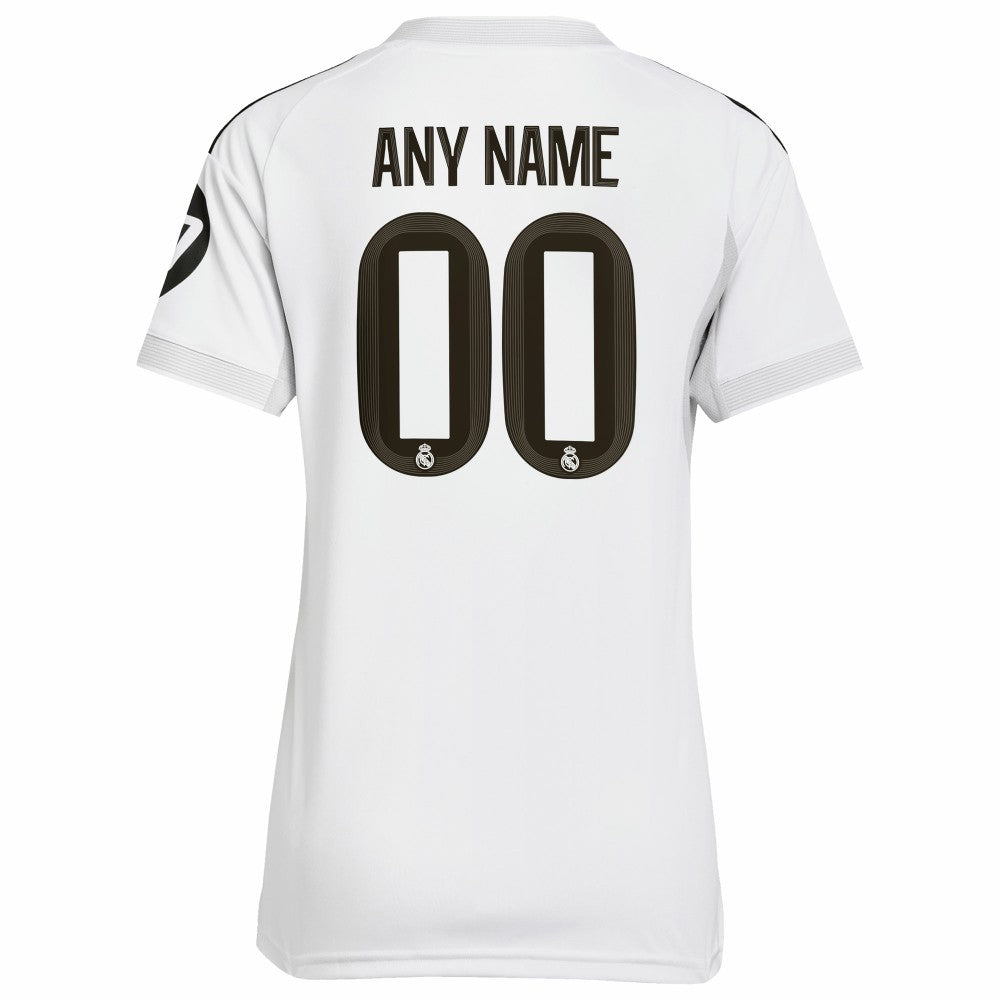 Real Madrid Women's 2025/26 Home Replica Custom Jersey - Adidas White