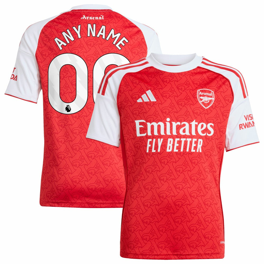 Arsenal Youth 2025/26 Home Replica Custom Jersey - Adidas Red