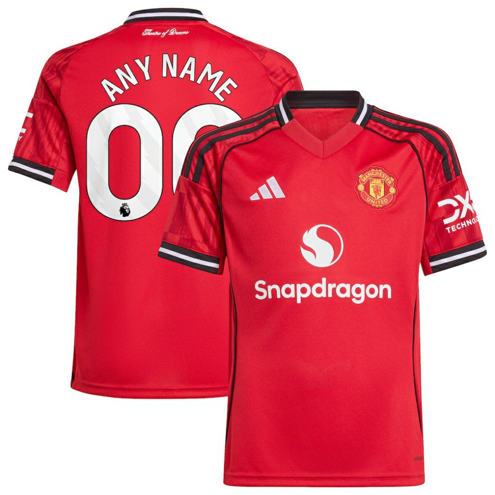 Manchester United Youth Home 2025/26 Custom Replica Jersey - Adidas Red