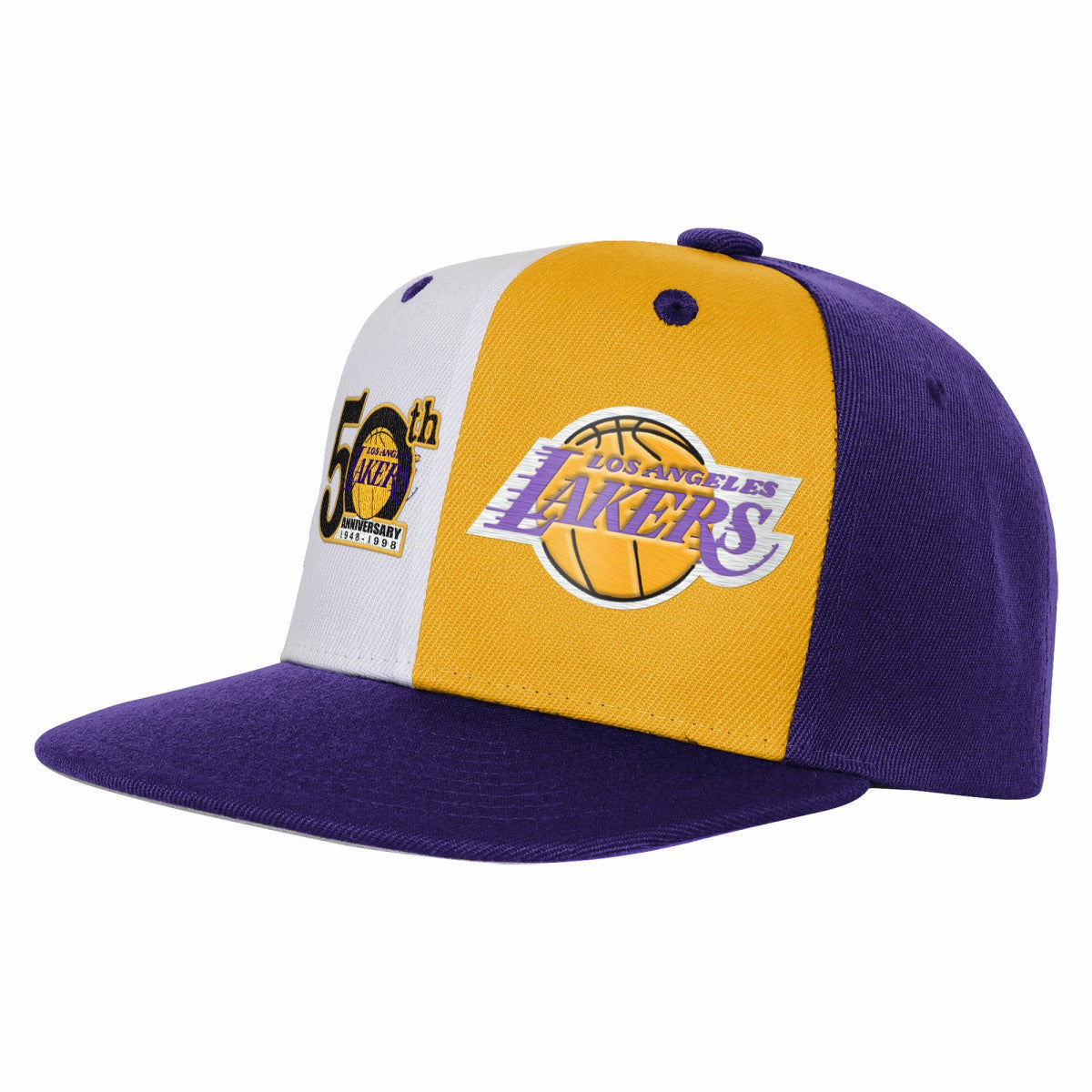 NBA Los Angeles Lakers Youth 50th Anniversary Duo Front Snapback Hat