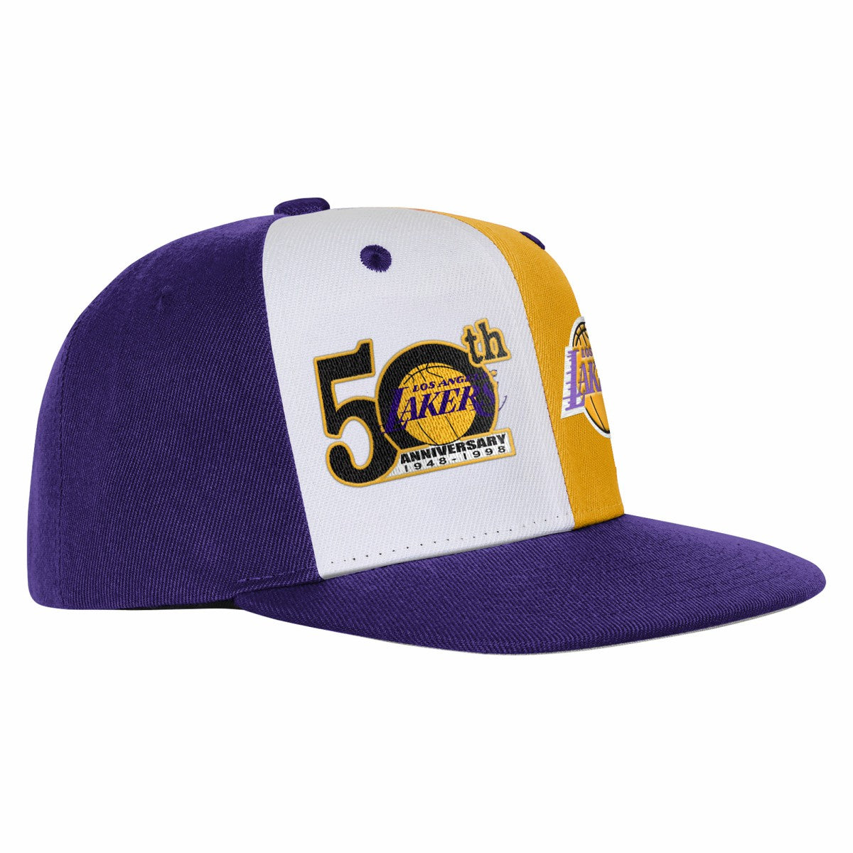 NBA Los Angeles Lakers Youth 50th Anniversary Duo Front Snapback Hat