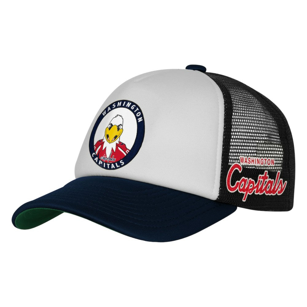 NHL White Washington Capitals Mitchell & Ness Youth Mascot Adjustable Trucker Hat