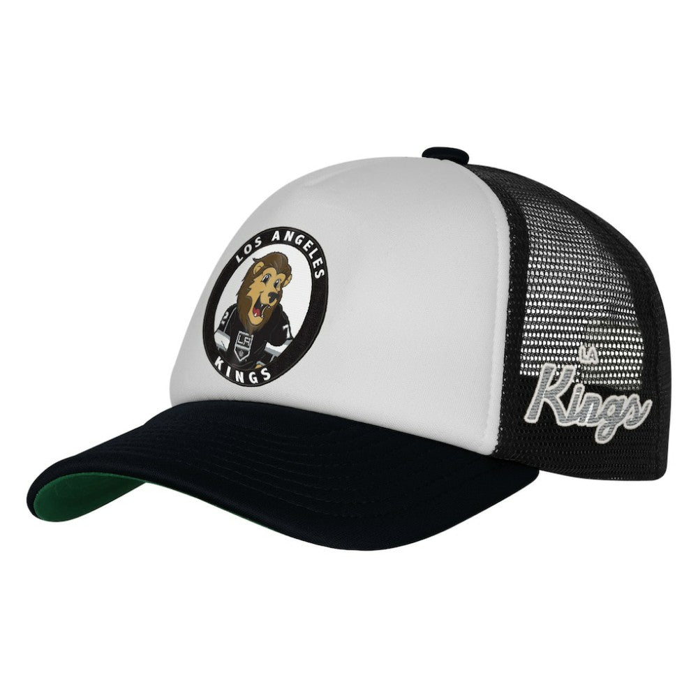 NHL White Los Angeles Kings Mitchell & Ness Youth Mascot Adjustable Trucker Hat