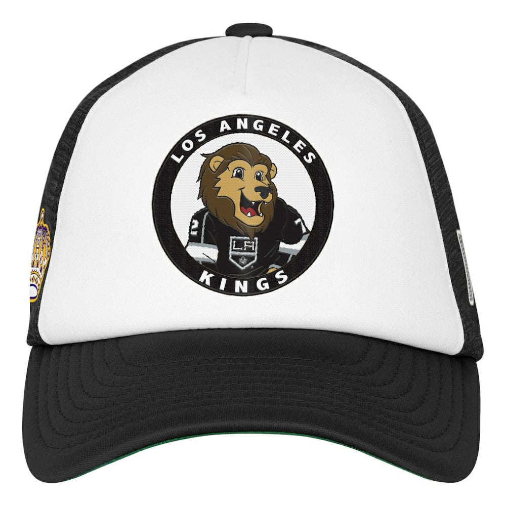 NHL White Los Angeles Kings Mitchell & Ness Youth Mascot Adjustable Trucker Hat