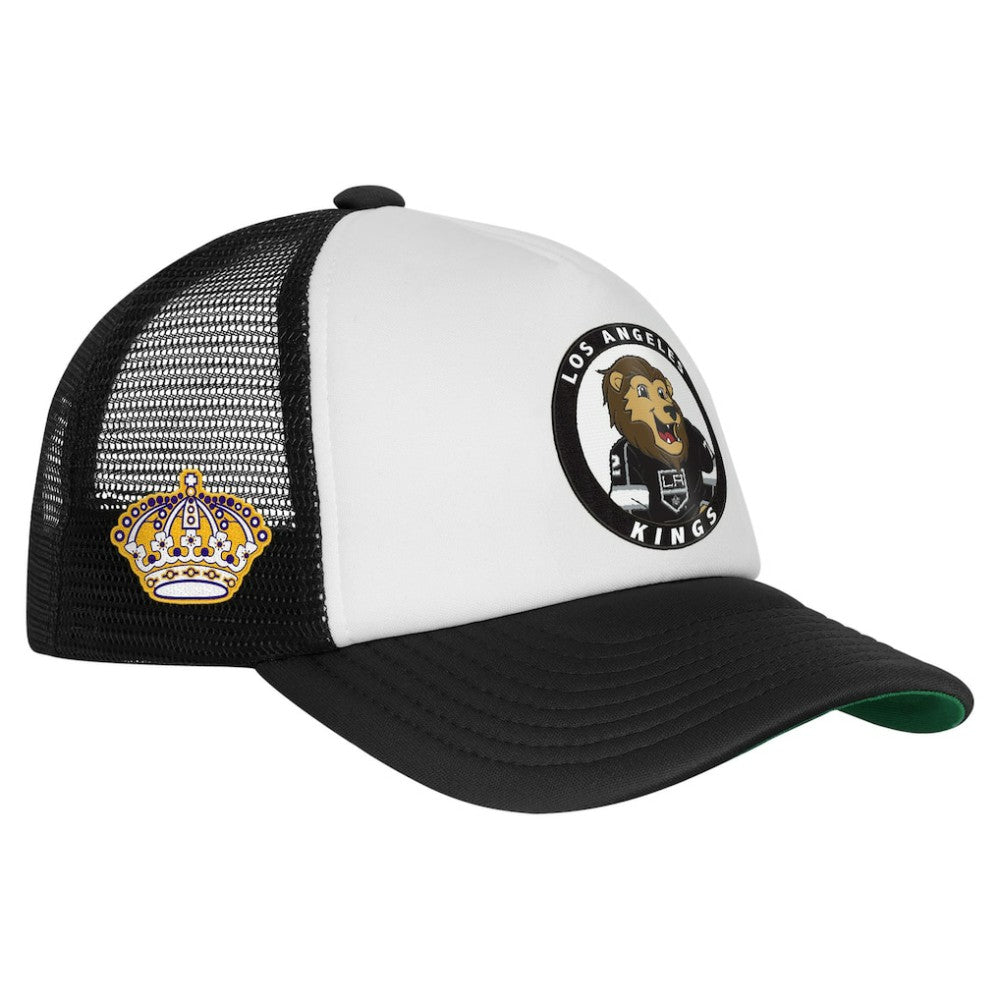 NHL White Los Angeles Kings Mitchell & Ness Youth Mascot Adjustable Trucker Hat